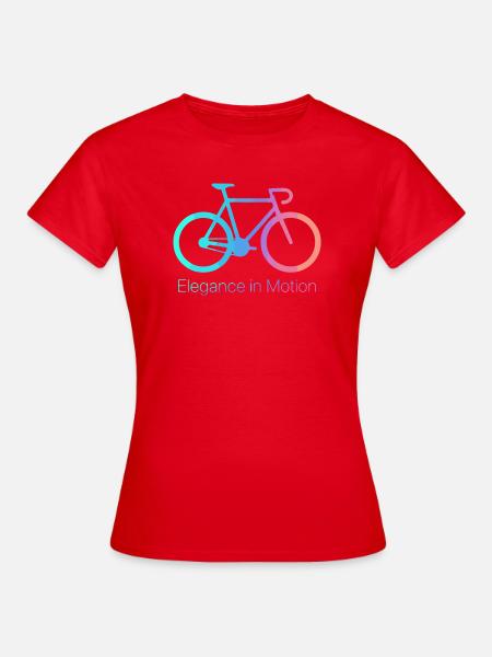 Eleganz in Bewegung Fahrrad - Frauen T-Shirt - Rot