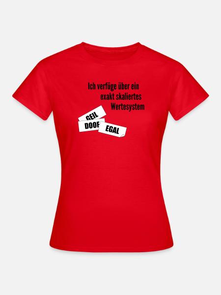 Werte - Frauen T-Shirt - Rot