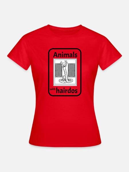 Schlange mit Frisur - Frauen T-Shirt - Rot