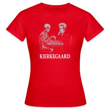 Duel d’échecs Kierkegaard - T-shirt Femme - rouge - Devant - AI Model Female 172 dark (172cm)
