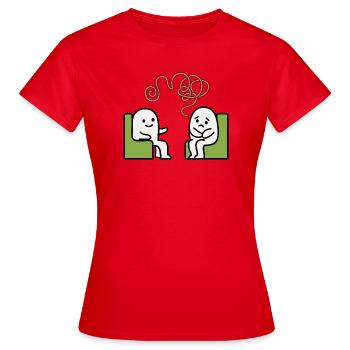 Psychothérapie – Illustration psychique - T-shirt Femme - rouge - Devant - AI Model Female 172 dark (172cm)