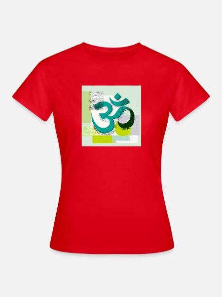 Modernes OM Zeichen – Abstrakte Yoga Kunst - Frauen T-Shirt - Rot