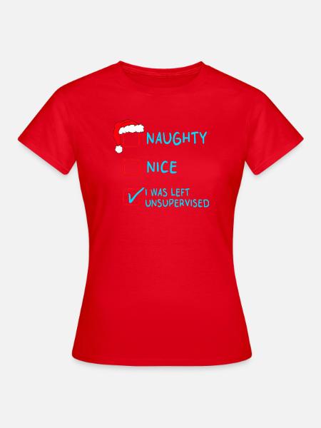 nice_naught_blue - Frauen T-Shirt - Rot