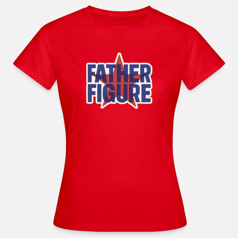 Faderfigur Stjerne Retro-logo - Dame-T-shirt - rød