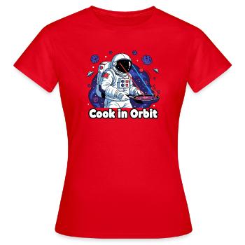 Koch en orbite Astronaute - T-shirt Femme - rouge - Devant - AI Model Female 172 dark (172cm)