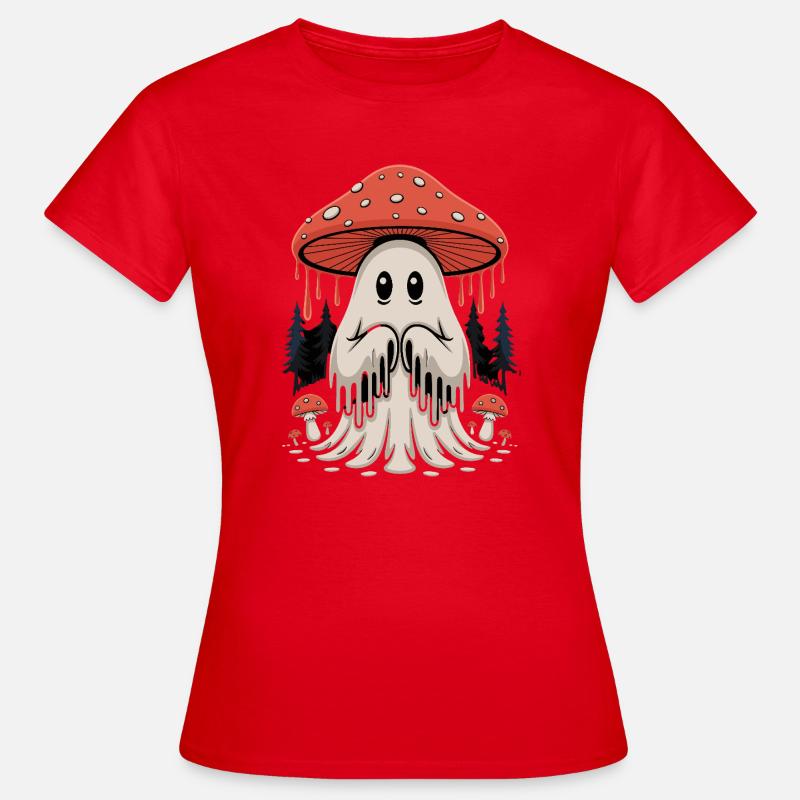 Ghost mushroom with forest magic - Women's T-Shirt - red