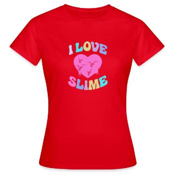 Slime Slime Slimy - T-shirt Femme - rouge - Devant - AI Model Female 172 dark (172cm)