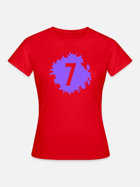Lila Tinten Sieben Splash - Frauen T-Shirt - Rot