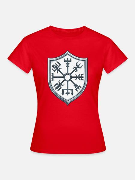 Vegvisir Schild Symbolik - Frauen T-Shirt - Rot