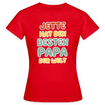 Bébé Jette - T-shirt Femme - rouge - Devant - AI Model Female 172 dark (172cm)