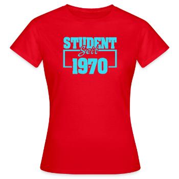 since 1970 - Women's T-Shirt - red - Front - AI Model Female 172 dark (172cm)