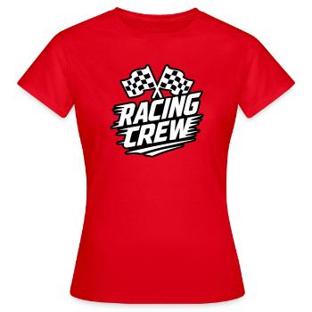 Racing Crew Rennsport - Frauen T-Shirt - Rot - Vorne - AI Model Female 172 dark (172cm)