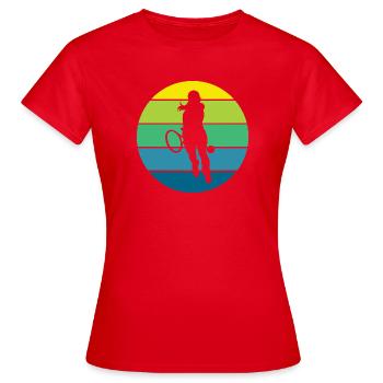 tennis - Women's T-Shirt - red - Front - AI Model Female 172 dark (172cm)