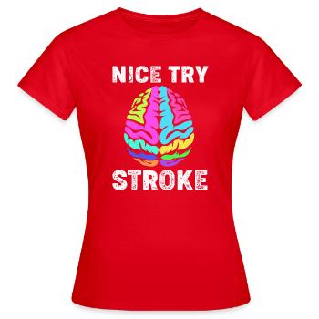 Stroke Stroke - Women's T-Shirt - red - Front - AI Model Female 172 dark (172cm)