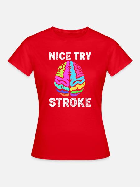 Schlaganfall Hirnschlag - Frauen T-Shirt - Rot