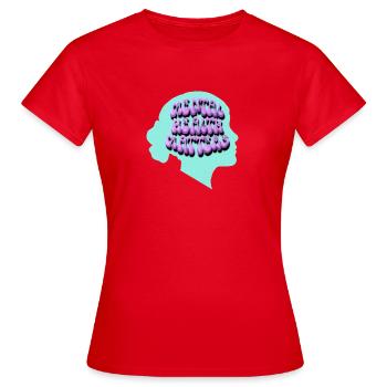 Mental Health Matters Pop Art - T-shirt Femme - rouge - Devant - AI Model Female 172 dark (172cm)