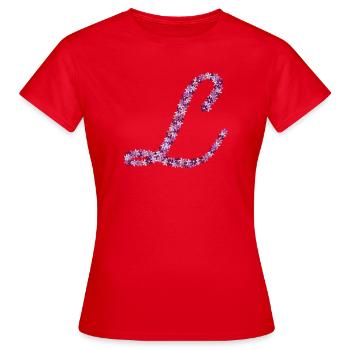 Symphonie des Fleurs - T-shirt Femme - rouge - Devant - AI Model Female 172 dark (172cm)