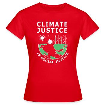Changement climatique Environnement Protection de l’environnement - T-shirt Femme - rouge - Devant - AI Model Female 172 dark (172cm)