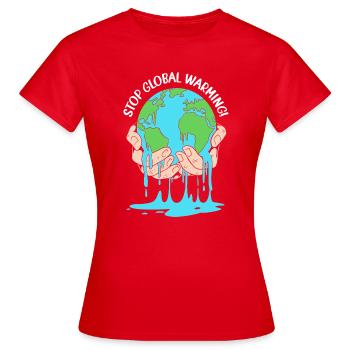 Changement climatique Environnement Protection de l’environnement - T-shirt Femme - rouge - Devant - AI Model Female 172 dark (172cm)