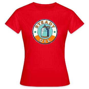 Insigne Steady Oil Vintage - T-shirt Femme - rouge - Devant - AI Model Female 172 dark (172cm)