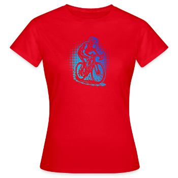 Roadbike Fans aufgepasst schlichtes Statement - Frauen T-Shirt - Rot - Vorne - AI Model Female 172 dark (172cm)