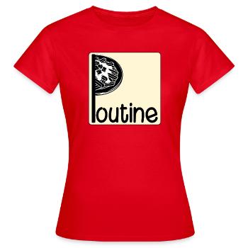 Poutine canadienne - T-shirt Femme - rouge - Devant - AI Model Female 172 dark (172cm)