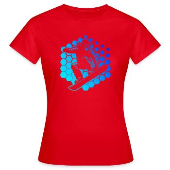 Snowboard Stil für jeden Anlass - Frauen T-Shirt - Rot - Vorne - AI Model Female 172 dark (172cm)