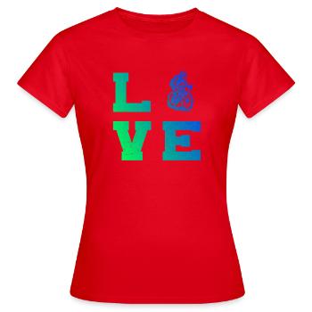 Message clair sur le vélo de route - T-shirt Femme - rouge - Devant - AI Model Female 172 dark (172cm)