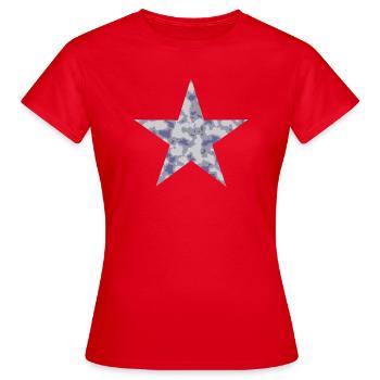 Star Camouflage - Women's T-Shirt - red - Front - AI Model Female 172 dark (172cm)