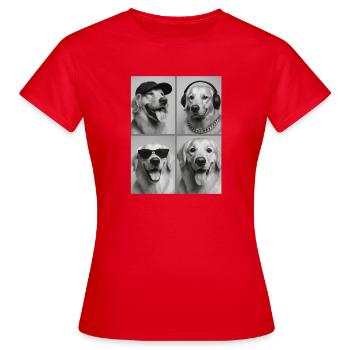 Golden retriever - T-shirt Femme - rouge - Devant - AI Model Female 172 dark (172cm)