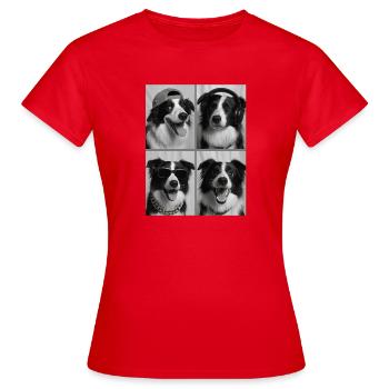 Border Collie - T-shirt Femme - rouge - Devant - AI Model Female 172 dark (172cm)