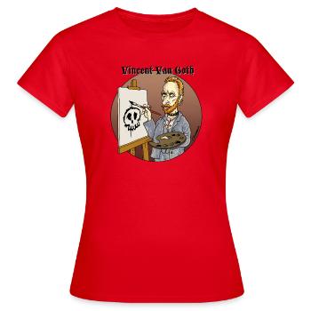 Vincent VanGoth - Frauen T-Shirt - Rot - Vorne - AI Model Female 172 dark (172cm)