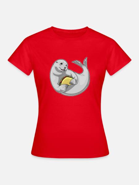 Seehund Taco - Frauen T-Shirt - Rot