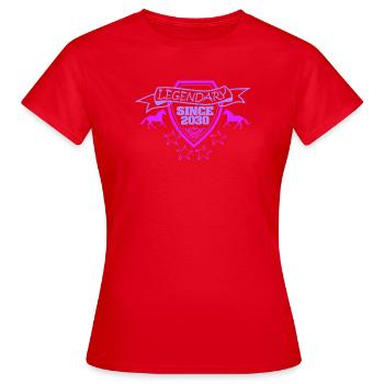 2030 - Frauen T-Shirt - Rot - Vorne - AI Model Female 172 dark (172cm)