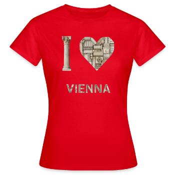 Vienna – Monumental Architecture - Women's T-Shirt - red - Front - AI Model Female 172 dark (172cm)