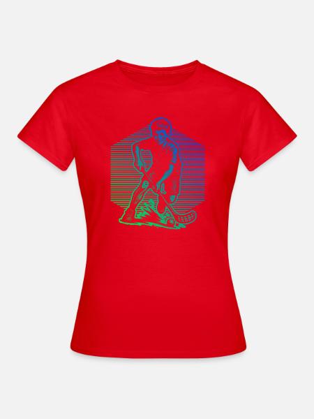 Einfach Floorball zeitloses Design - Frauen T-Shirt - Rot