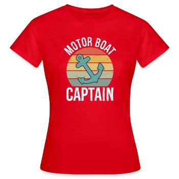 Capitaine de bateau à moteur Moteur de bateau flottant drôle - T-shirt Femme - rouge - Devant - AI Model Female 172 dark (172cm)