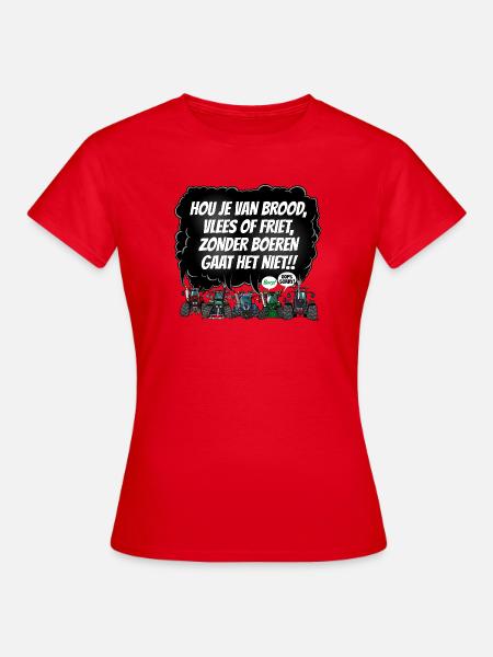 Boerenprotest_tshirt_NL - Frauen T-Shirt - Rot
