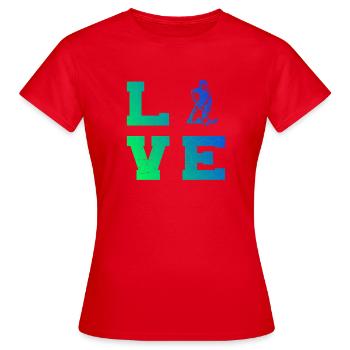 Floorball Stil für jeden Anlass - Frauen T-Shirt - Rot - Vorne - AI Model Female 172 dark (172cm)