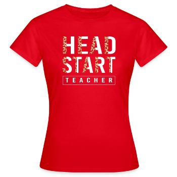 École maternelle École maternelle - T-shirt Femme - rouge - Devant - AI Model Female 172 dark (172cm)