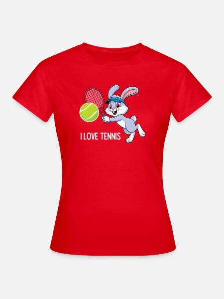 Ich liebe Tennis - Frauen T-Shirt - Rot