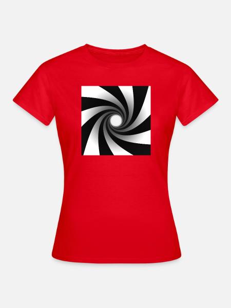 Monochromer Spiralwirbel - Frauen T-Shirt - Rot