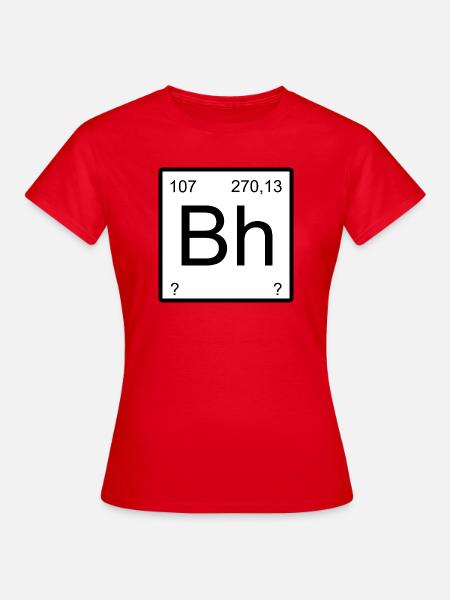 Bohrium Bh Großbuchstaben Zahlen-Grafik - Frauen T-Shirt - Rot
