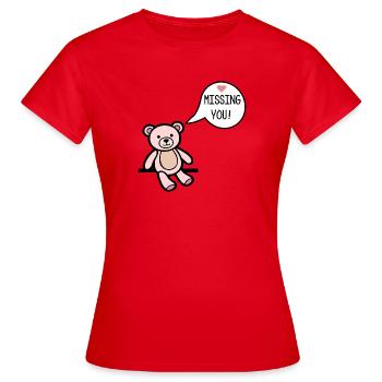Missing You - Women's T-Shirt - red - Front - AI Model Female 172 dark (172cm)