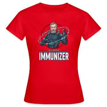 Pasteur Immunizer Armor - T-shirt Femme - rouge - Devant - AI Model Female 172 dark (172cm)