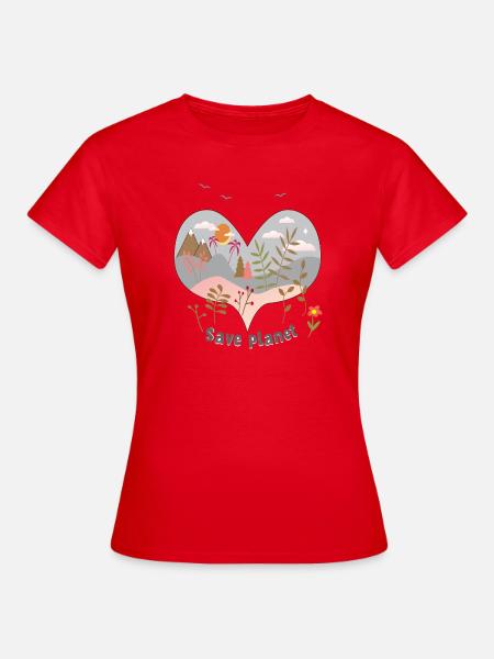 Sauver la planète - T-shirt Femme - rouge