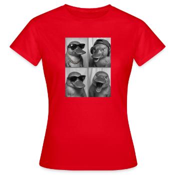 Ornithorynque - T-shirt Femme - rouge - Devant - AI Model Female 172 dark (172cm)