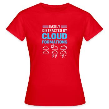 Météorologue en météorologie, tempête et tornade, météorologique - T-shirt Femme - rouge - Devant - AI Model Female 172 dark (172cm)