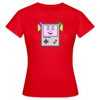 Game Girl – Retro Cartoon Console - Women's T-Shirt - red - Front - AI Model Female 172 dark (172cm)