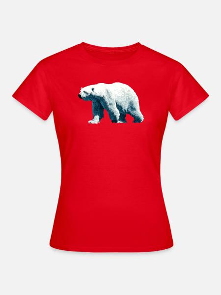 Polar Bär Eisbär - Frauen T-Shirt - Rot